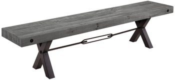 Ławka Diesel 170x45 cm szara - nogi czarne – obraz-1