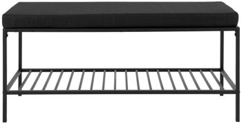 Ławka metalowa czarna siedzisko stalowe 100x36 cm – grafika-1.