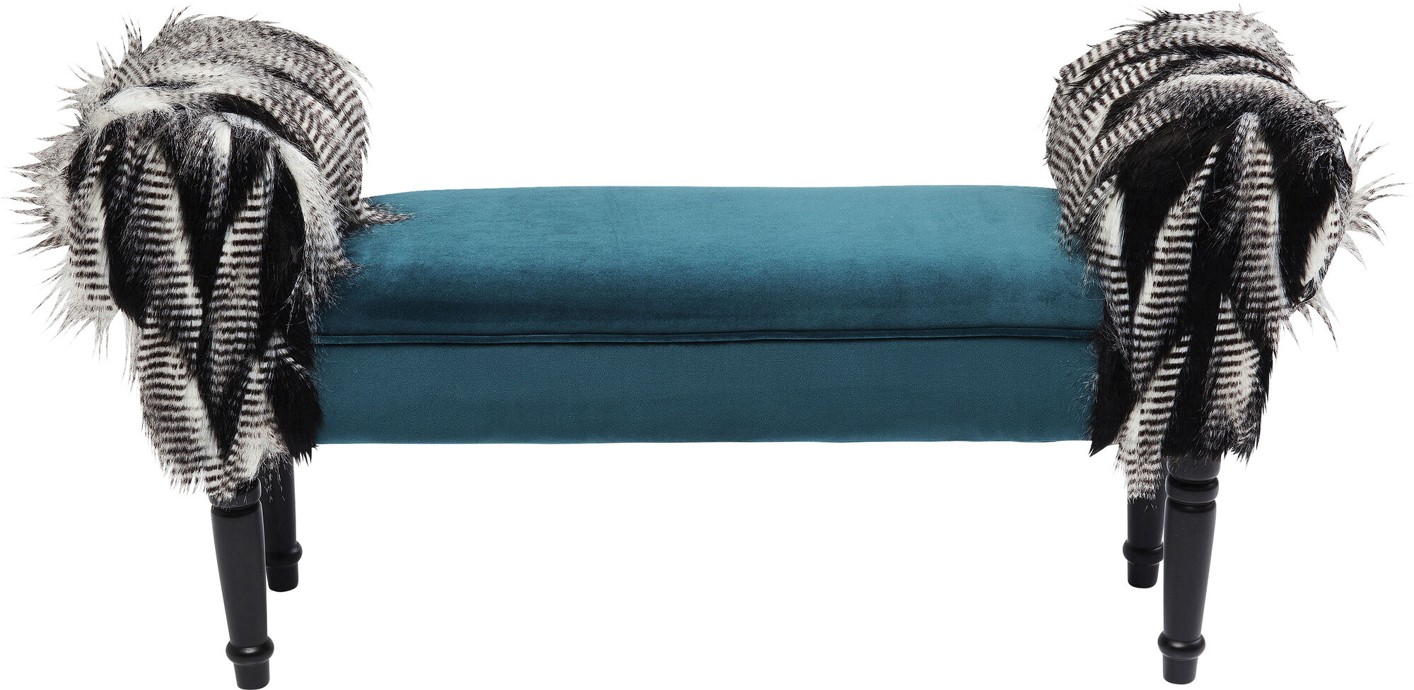 Ławka Wing Patchwork Skunk 100x54 cm niebieska – grafika-1.