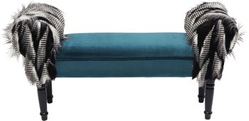 Ławka Wing Patchwork Skunk 100x54 cm niebieska – grafika-1.