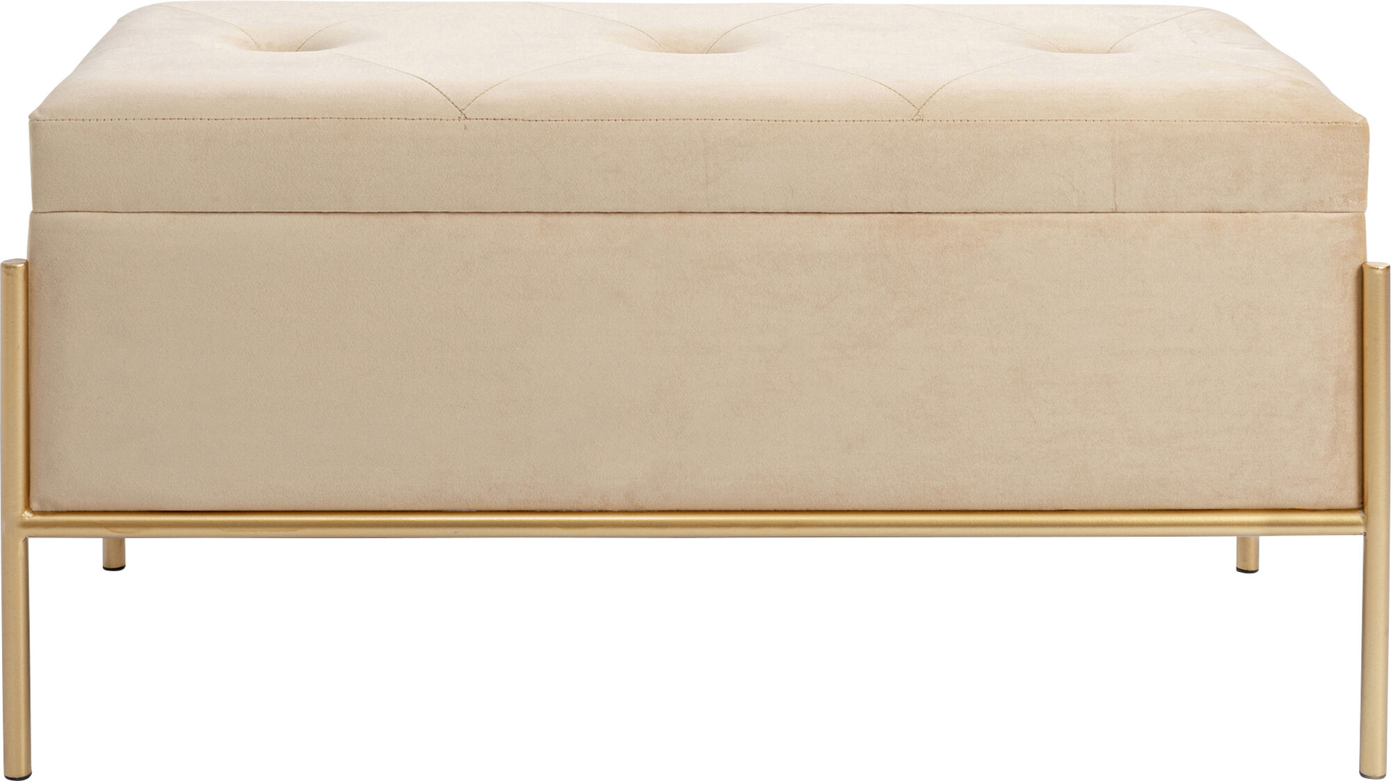 Ławka ze schowkiem Buttons Storage 80x43 cm beżowa – grafika-1.