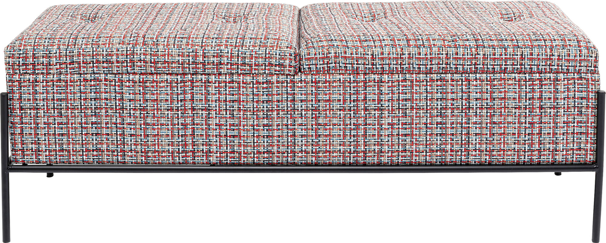 Ławka ze schowkiem Buttons Storage Colore 120x43 cm kolorowa – grafika-1.