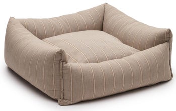 Legowisko dla zwierząt brązowe w paski 60x60 cm – obraz-1