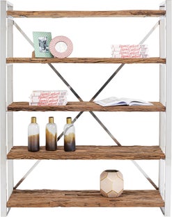 Regał metalowy drewniany 183x140x42 cm – obraz-1