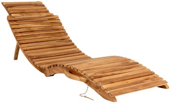 Leżak ogrodowy drewniany brązowy 56x185 cm – grafika-1.