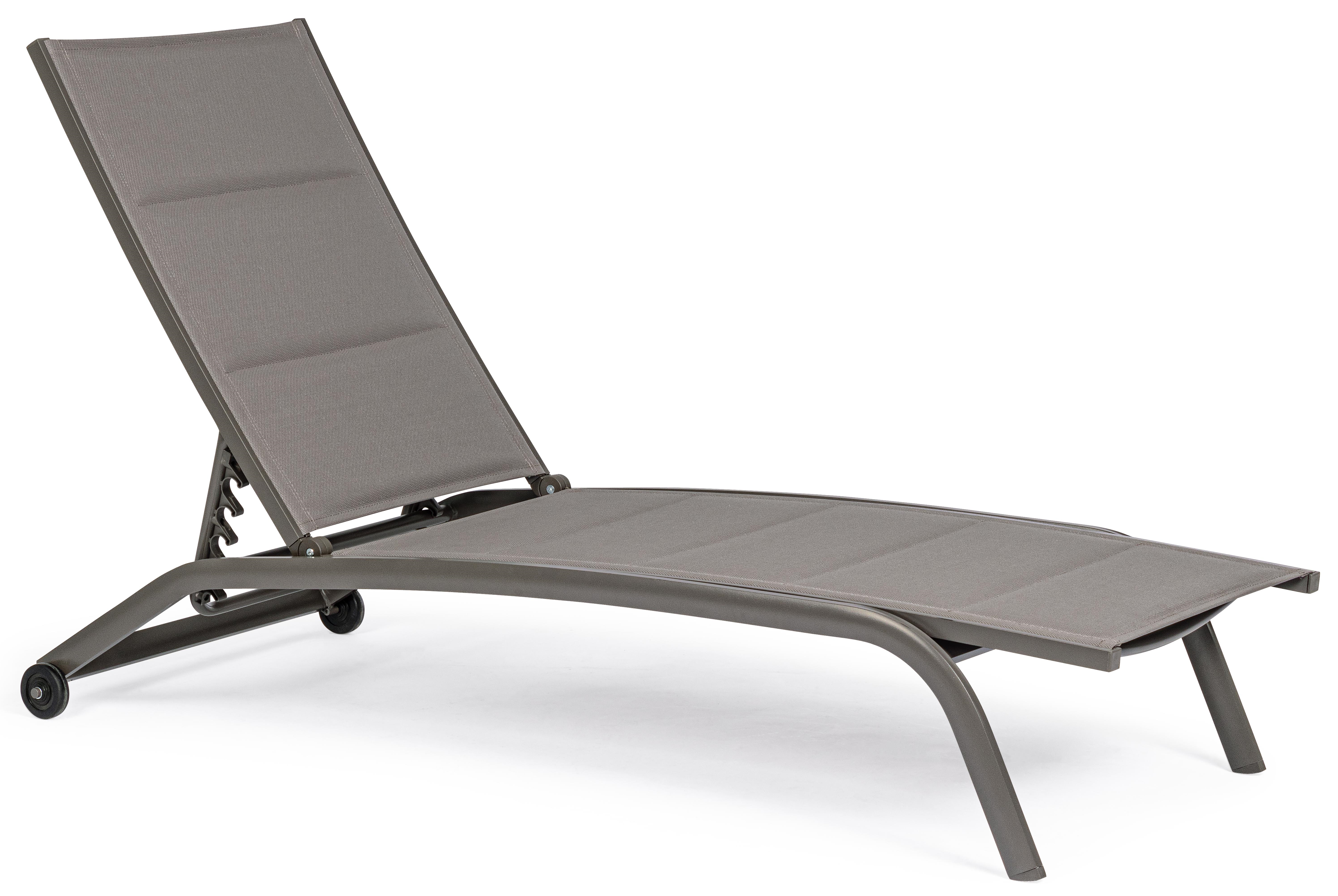Leżak ogrodowy na kółkach ciemnoszary stelaż grafitowy – obraz-1