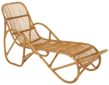 Leżak naturalny eko z rattanu i bambusa 174x93 cm – obraz-1