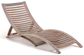 Leżak ogrodowy regulowany drewniany jasnobrązowy 176x65 cm – obraz-1