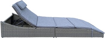 Leżak ogrodowy z tecorattanu z regulacją oparcia 60x200 cm – grafika-1.