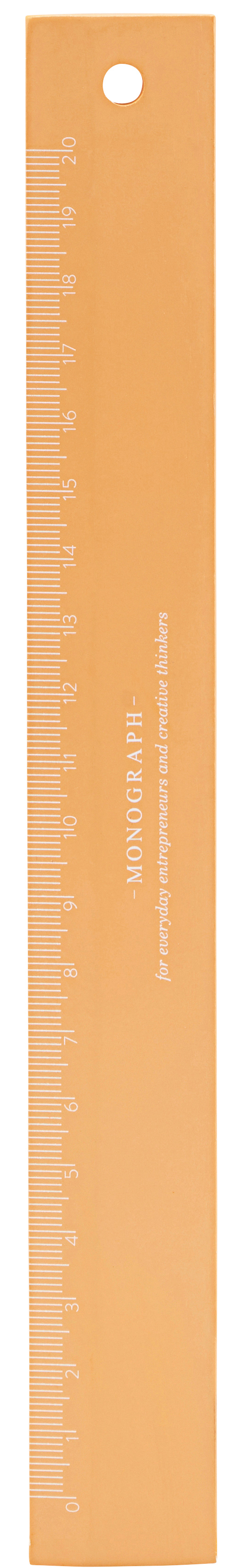 Linijka drewniana 20 cm żółta – obraz-1