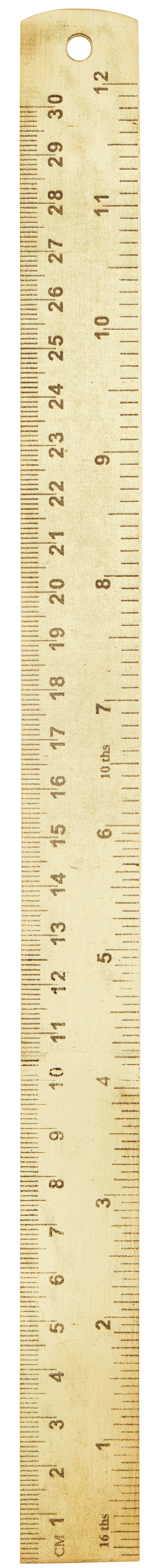 Linijka mosiężna 32 cm mosiężna  – obraz-1