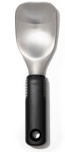 Łopatka do lodów czarna ze stali nierdzewnej 23,1x6,9 cm – obraz-1