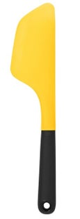 Łopatka silikonowa do omletów żółta z czarną rączką – obraz-1
