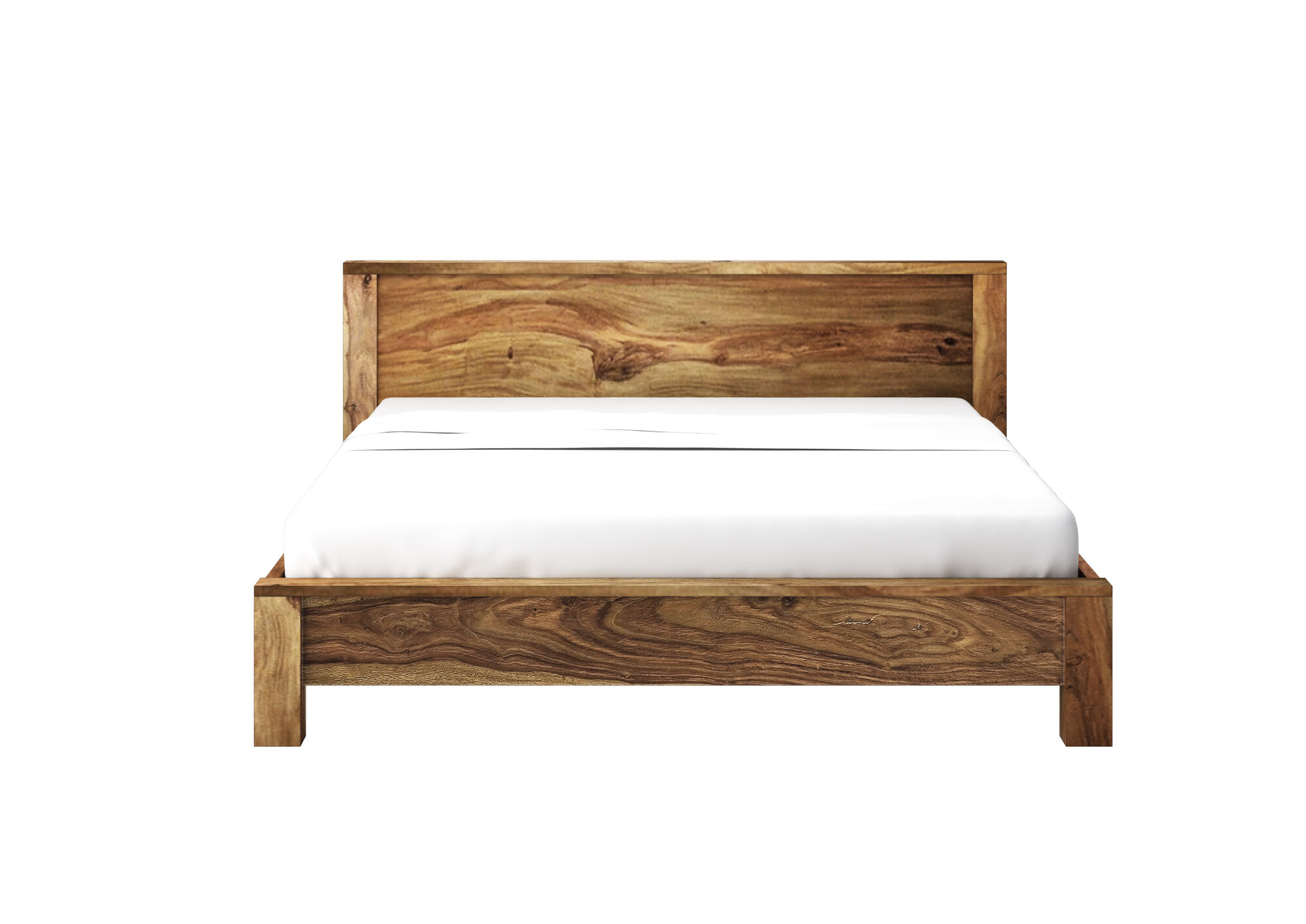 Łóżko drewniane palisandrowe 200x160 cm – obraz-1