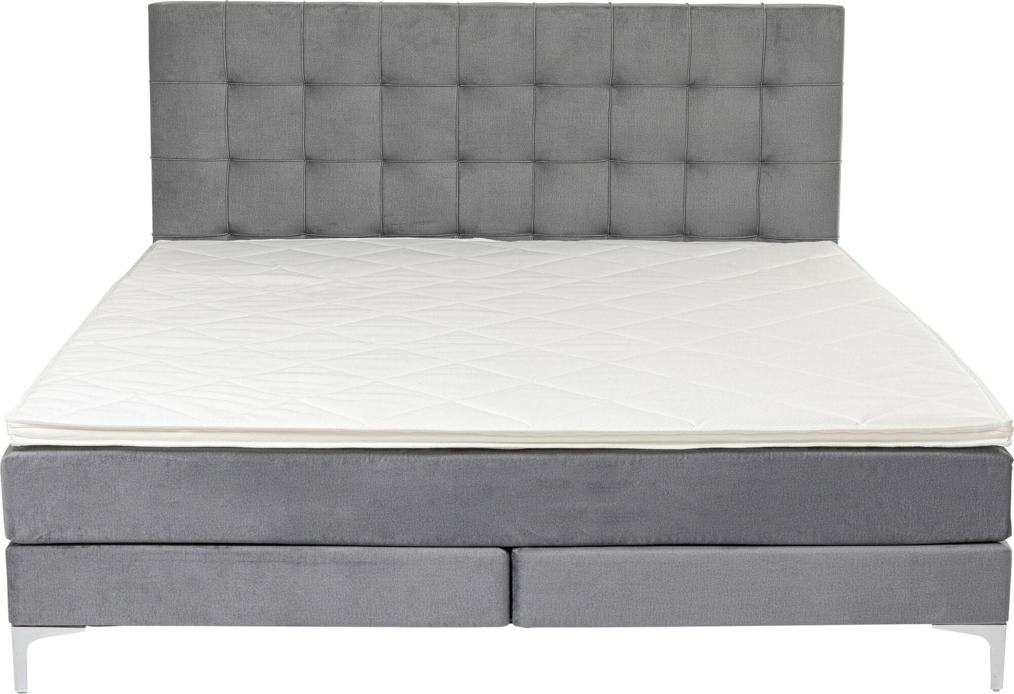 Letto boxspring Benito Star grigio 180x200cm – immagine-1.