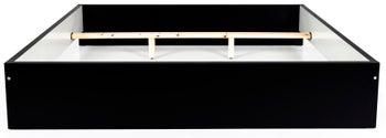 Łóżko drewniane czarne 200x180 cm – obraz-1