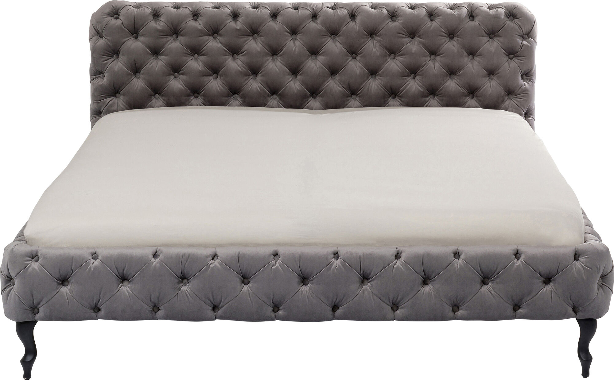 Cama Desire Velvet gris plata 180x200 cm – Imagen-1.