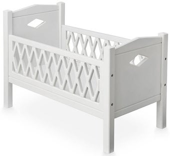 Łóżko dla lalek Harlequin 51x31 cm białe – obraz-1