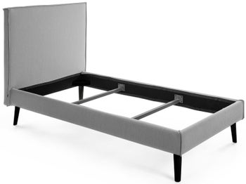 Łóżko 90x190 cm szare – obraz-1