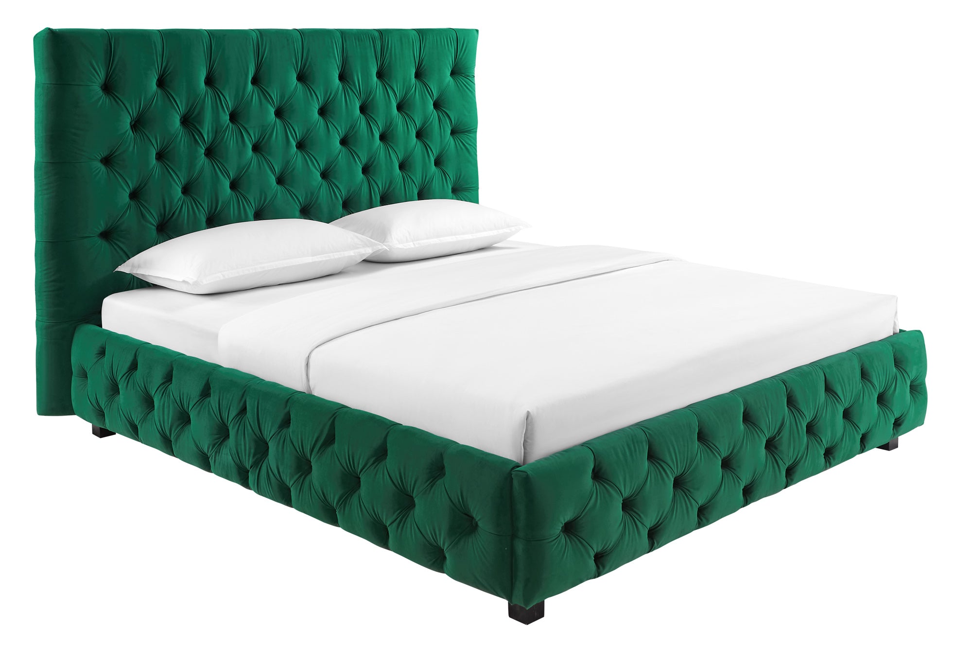 Łóżko PARIS CHESTERFIELD 180×200 cm welwet ciemnozielony – grafika-1.