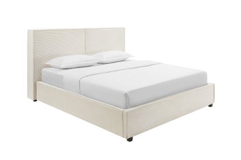 Łóżko Rocco 180x200 cm beżowe ze schowkiem – grafika-1.