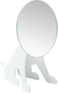 Lusterko Dog Face 11x24 cm białe – obraz-1