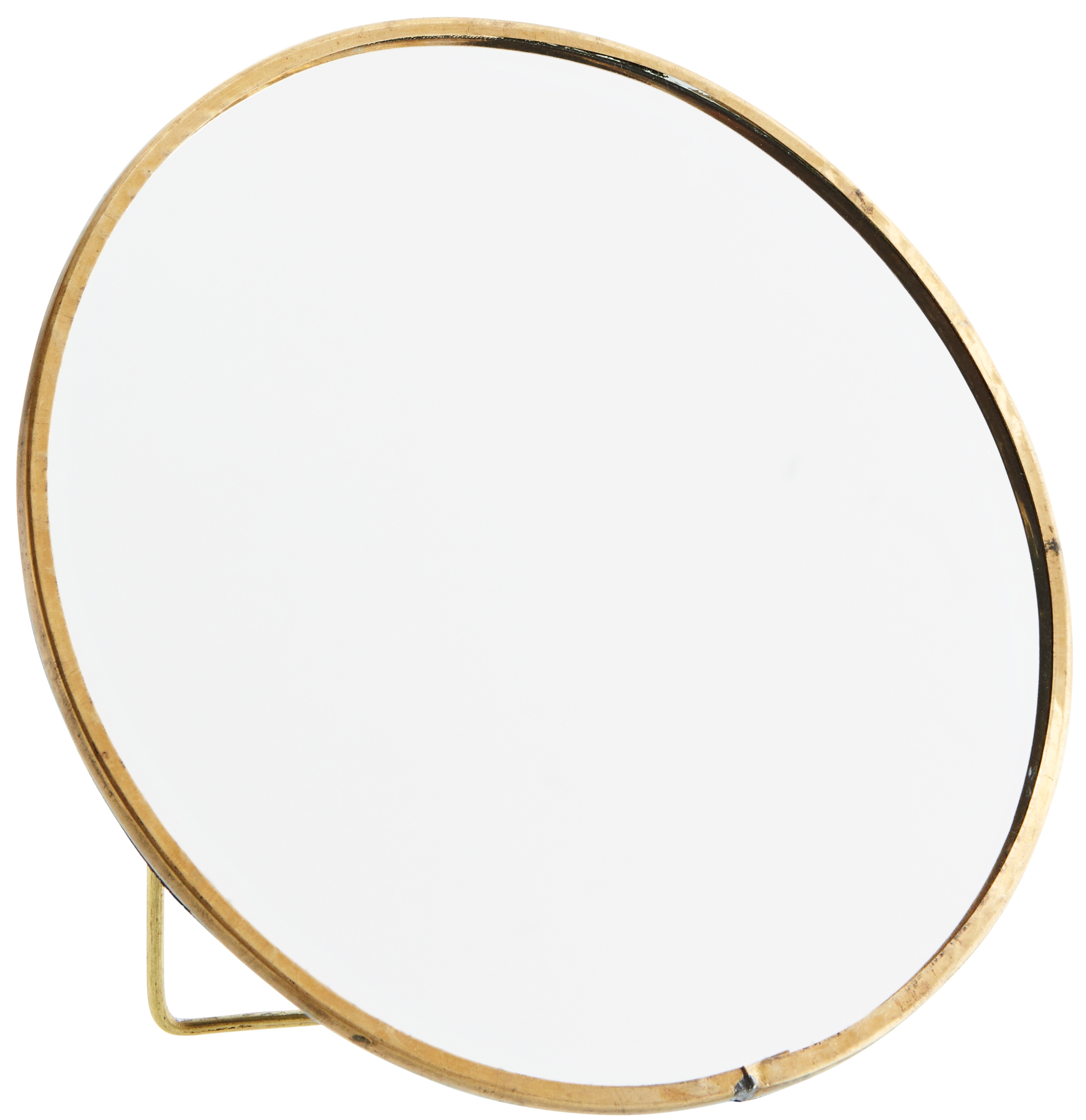 Lusterko Ibra Ø15 cm złote  – obraz-1