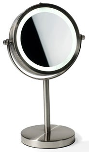 Lusterko łazienkowe Spejl LED ∅18 cm srebrne – obraz-1