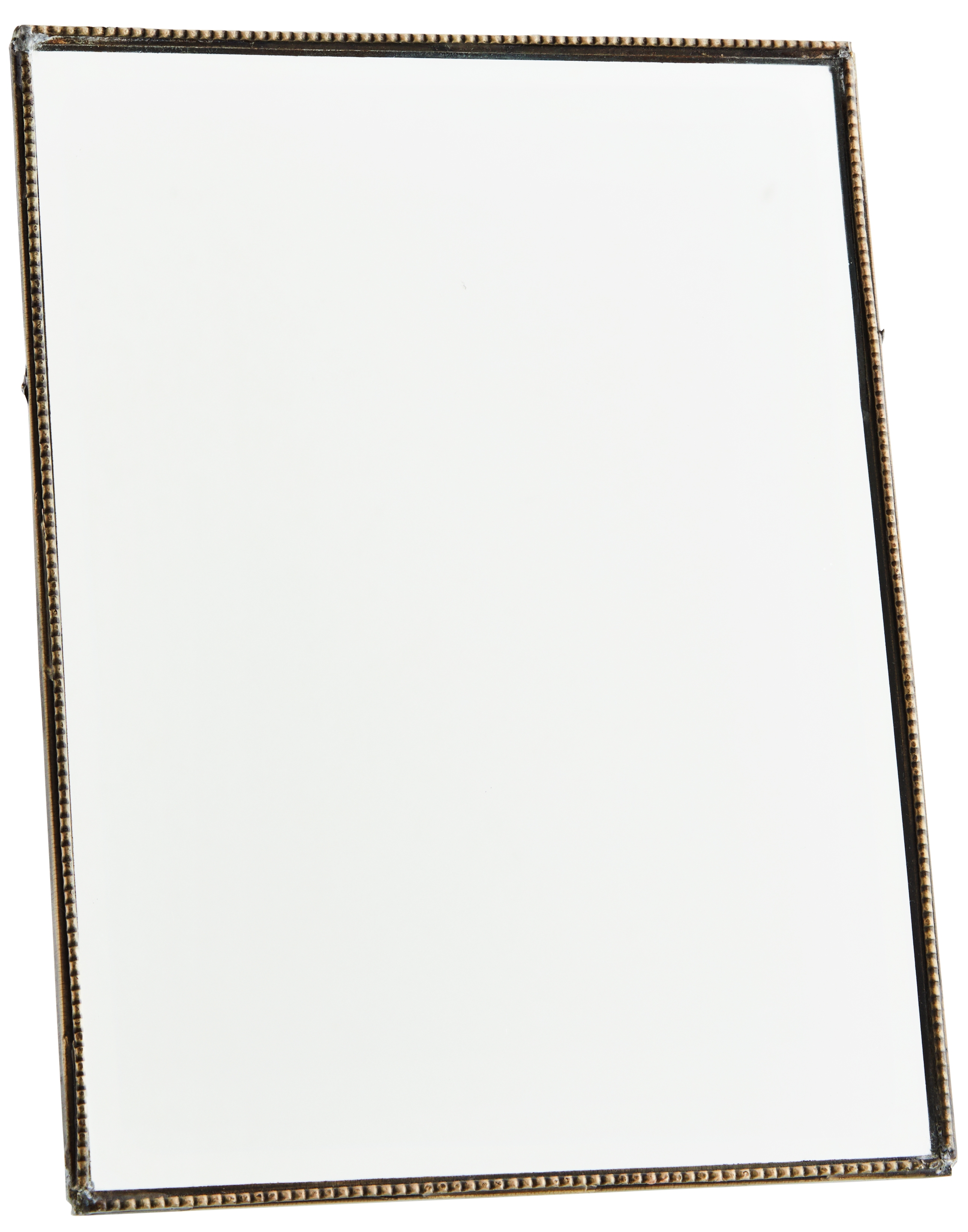 Lusterko Lig 15x20 cm mosiężne antyczne – obraz-1