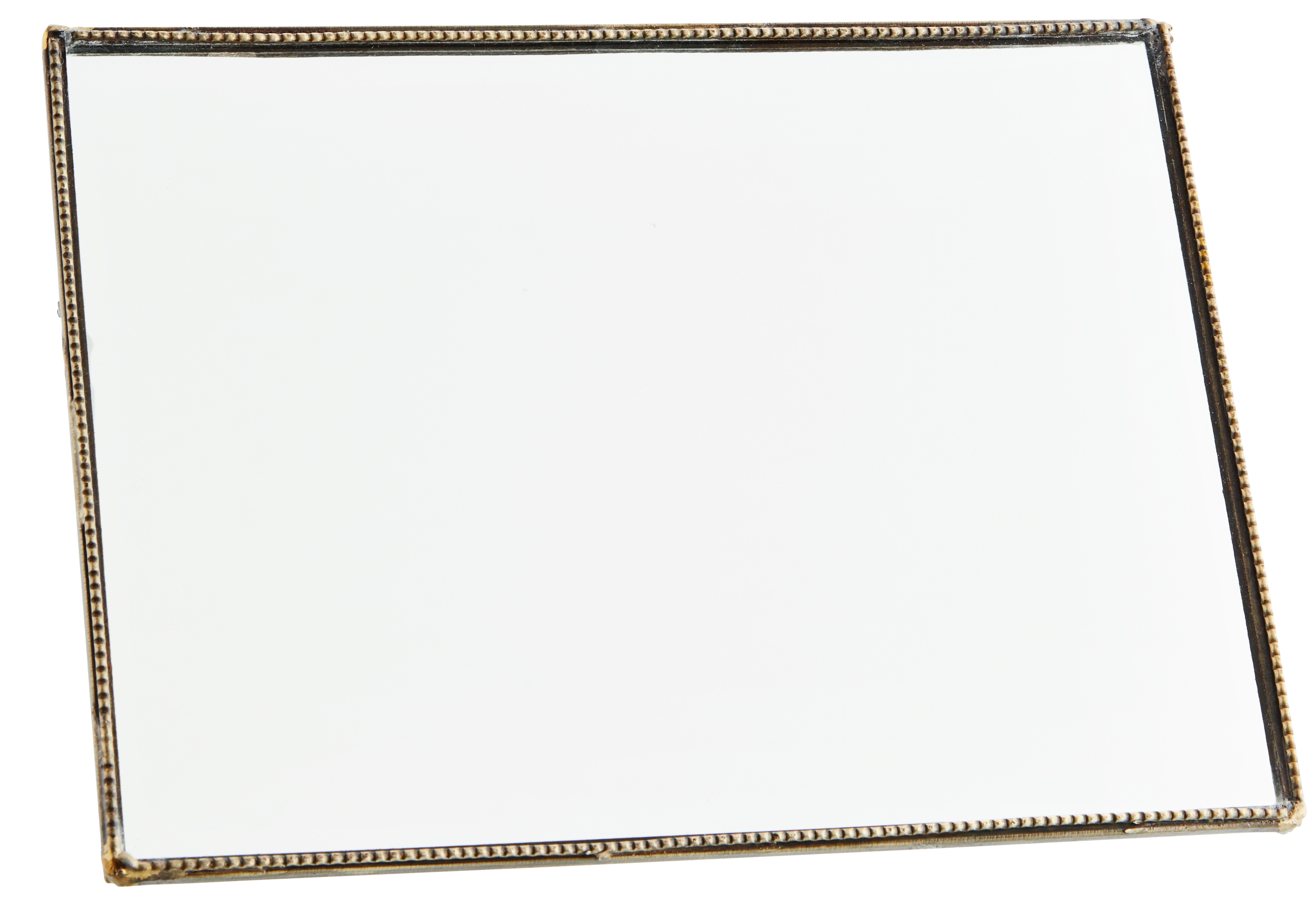 Lusterko Lig 20x15 cm mosiężne antyczne – obraz-1