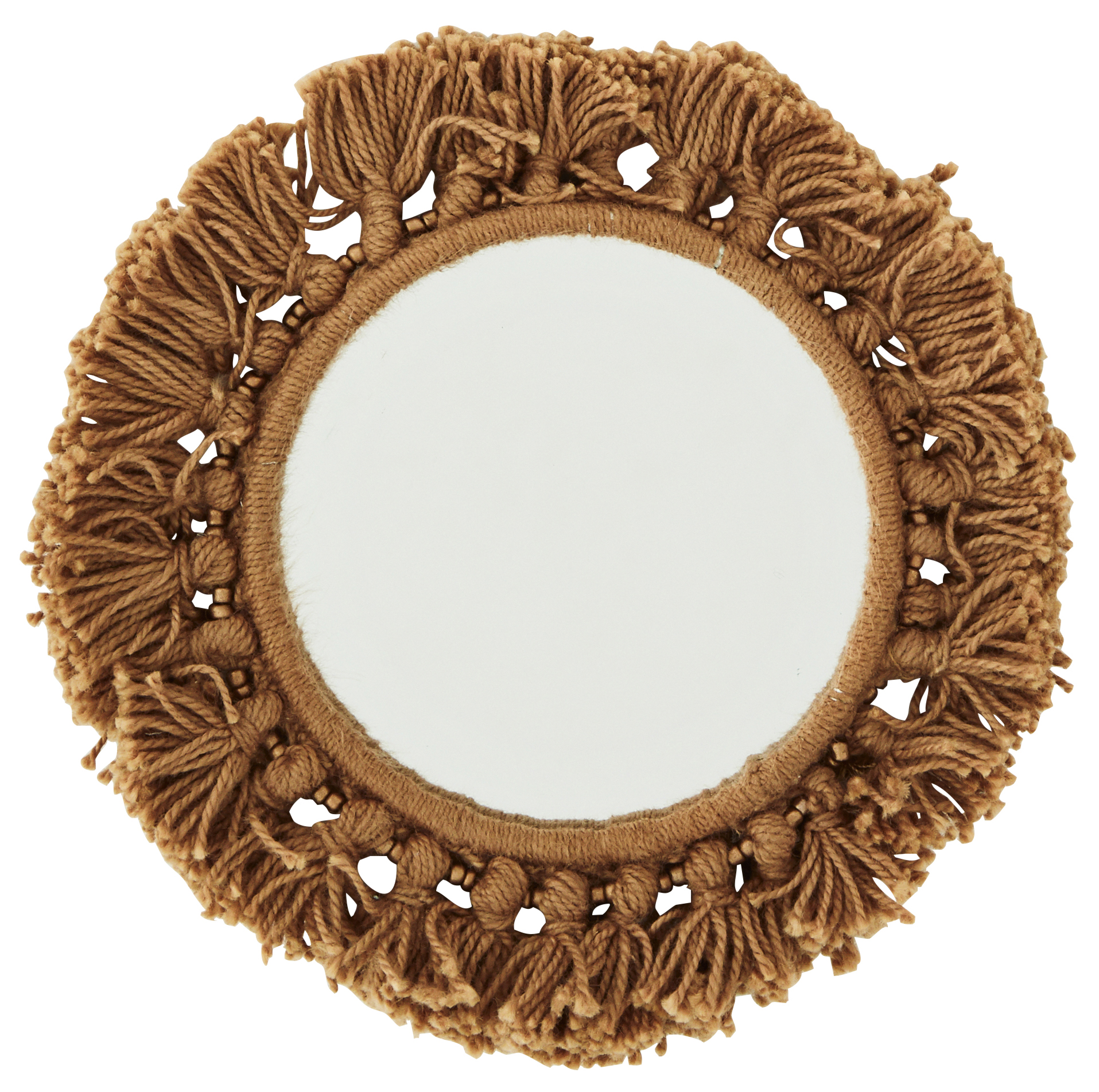 Lusterko bawełna czerwone Ø11 cm – obraz-1