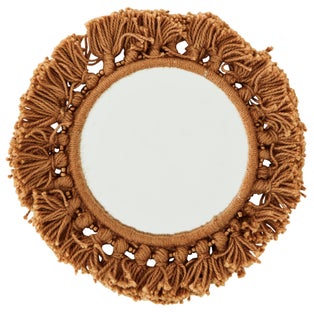 Lusterko bawełna czerwone Ø11 cm – obraz-1