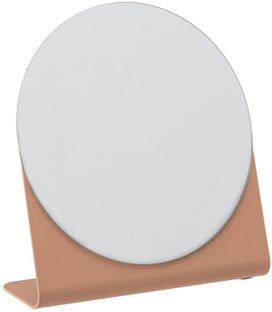 Lusterko stojące metalowe pomarańczowe 15x16 cm – obraz-1
