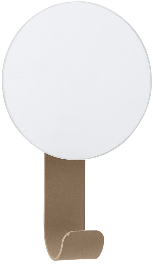 Lusterko z haczykiem metalowe brązowe 7x12 cm – obraz-1