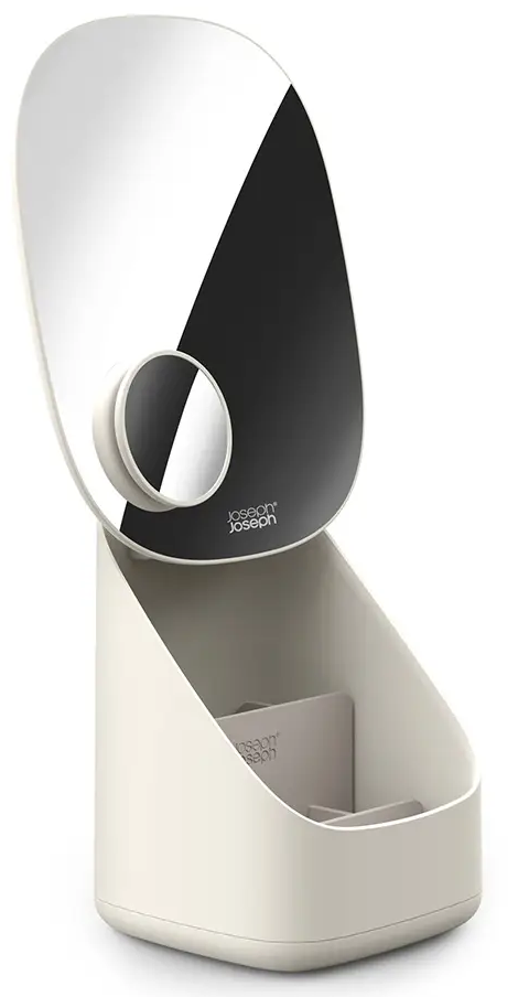 Lusterko z organizerem na kosmetyki 21x41 cm – obraz-1