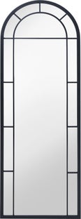 Lustro czarne rama stalowa loft okno 60x170 cm – obraz-1