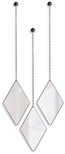 Lustro rama metalowa czarne 18x29 cm – obraz-1