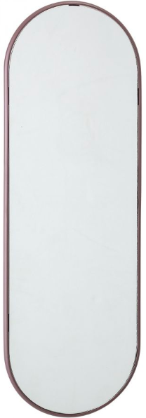 Lustro owalne w czerwonej ramie 20x60 cm – obraz-1