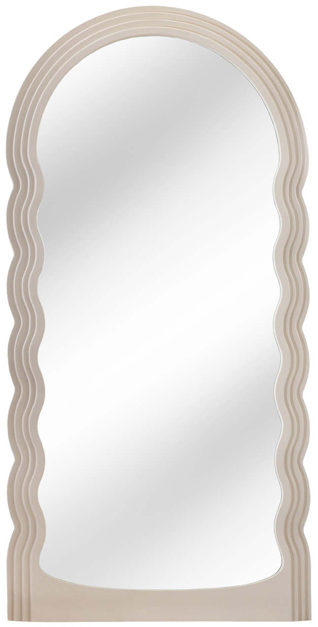 Lustro w kolorze szarobeżowym nowoczesne do salonu i sypialni – grafika-1.