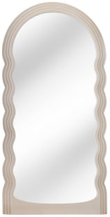 Nowoczesne lustro w kolorze szarobeżowym z poliuretanu i MDF – grafika-1.