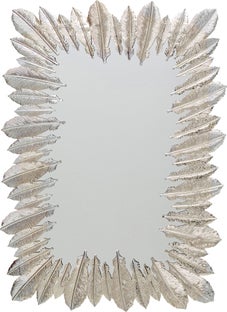 Oglinda Feather Dress rama Argintie 49x69 cm – imagine-1.