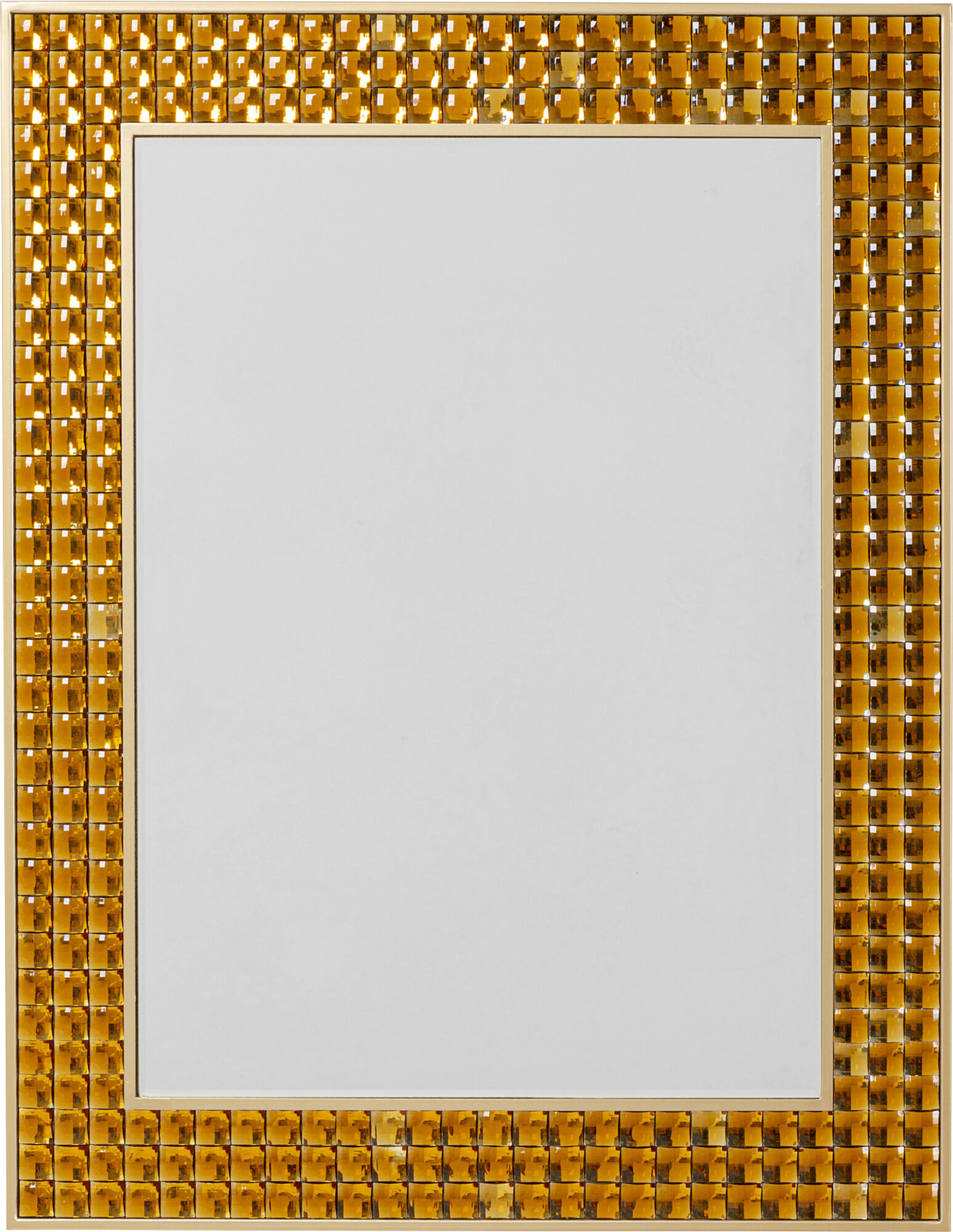 Lustro glamour do salonu złote stal i szkło 80x100 cm – grafika-1.