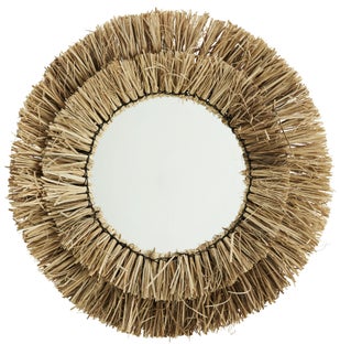 Lustro Grass Frame ∅52 cm naturalne – obraz-1