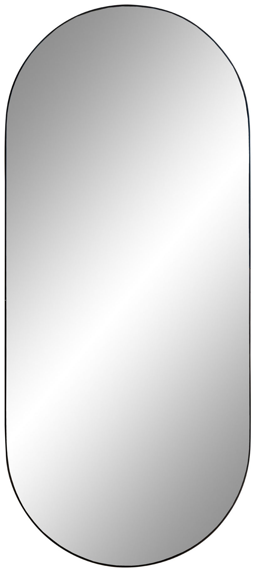 Lustro wiszące owalne czarne 35x80 cm – grafika-1.