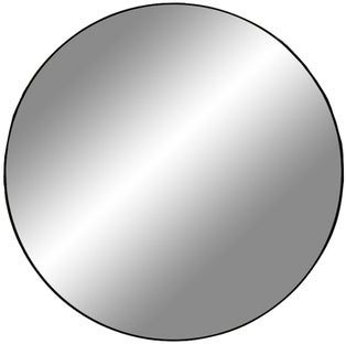 Lustro okrągłe czarne Ø100 cm – grafika-1.