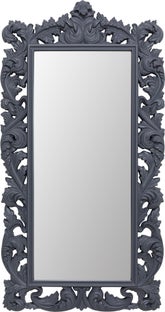 Lustro klasyczne barokowe ciemnoszare 100x190 cm – obraz-1
