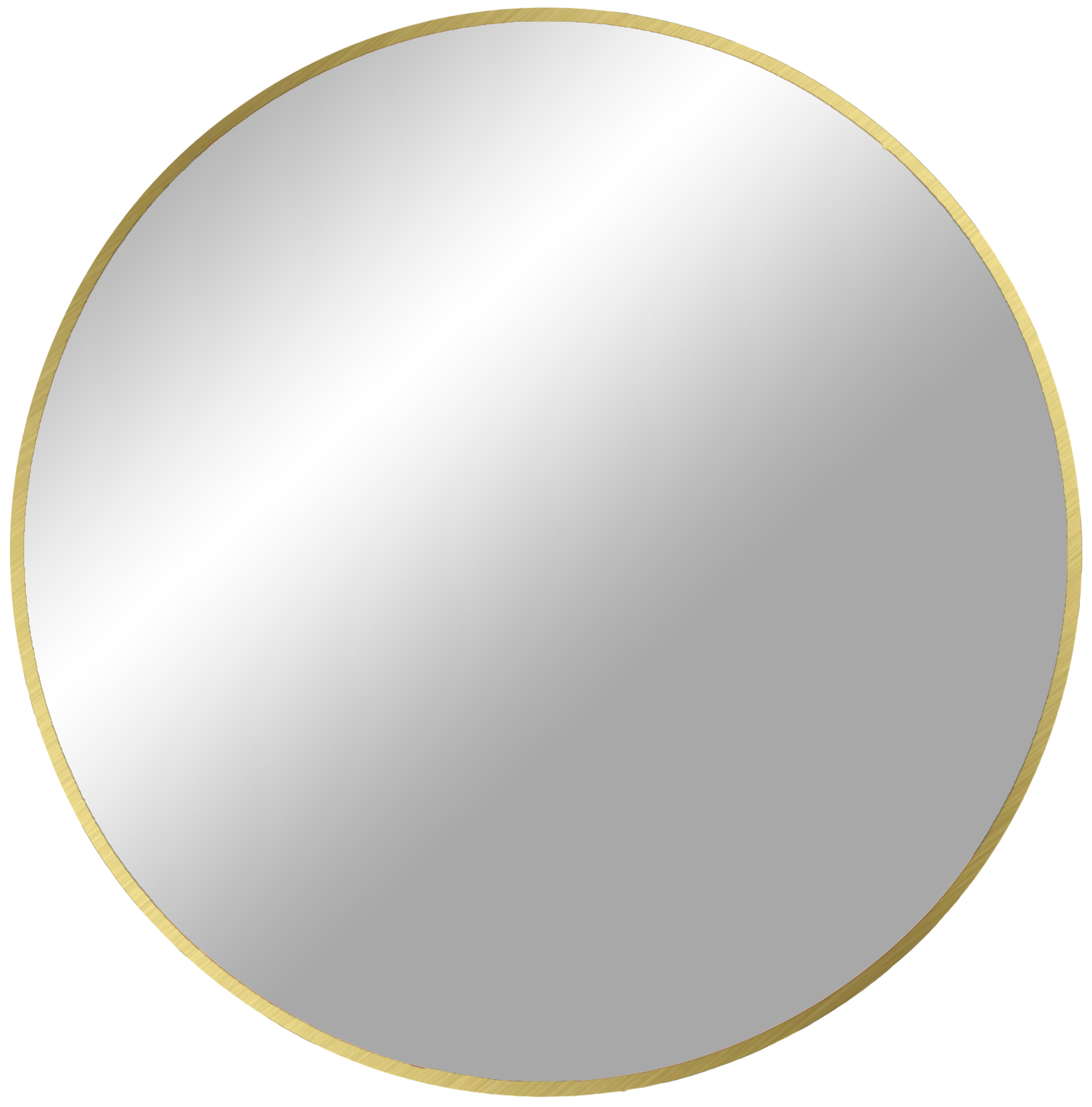 Lustro wiszące okrągłe rama złota Ø80 cm – grafika-1.