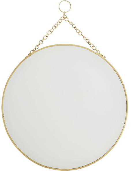 Lustro Photia Ø30 cm mosiężne – obraz-1