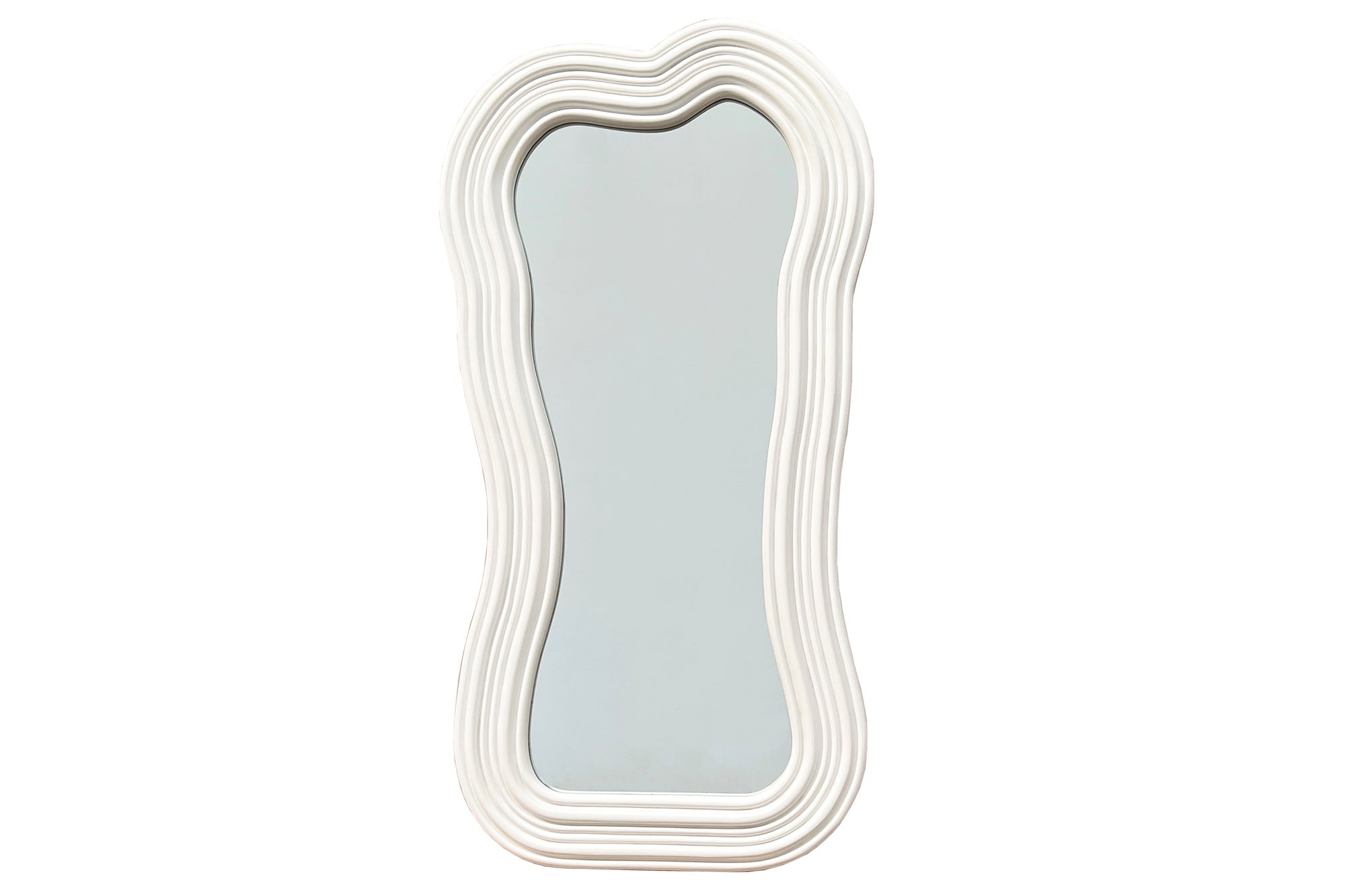 Lustro ścienne ALICE II 100 cm białe – grafika-1.