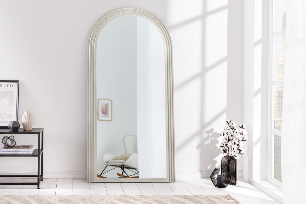 Lustro ścienne ART DECO 160 cm białe – grafika-1.